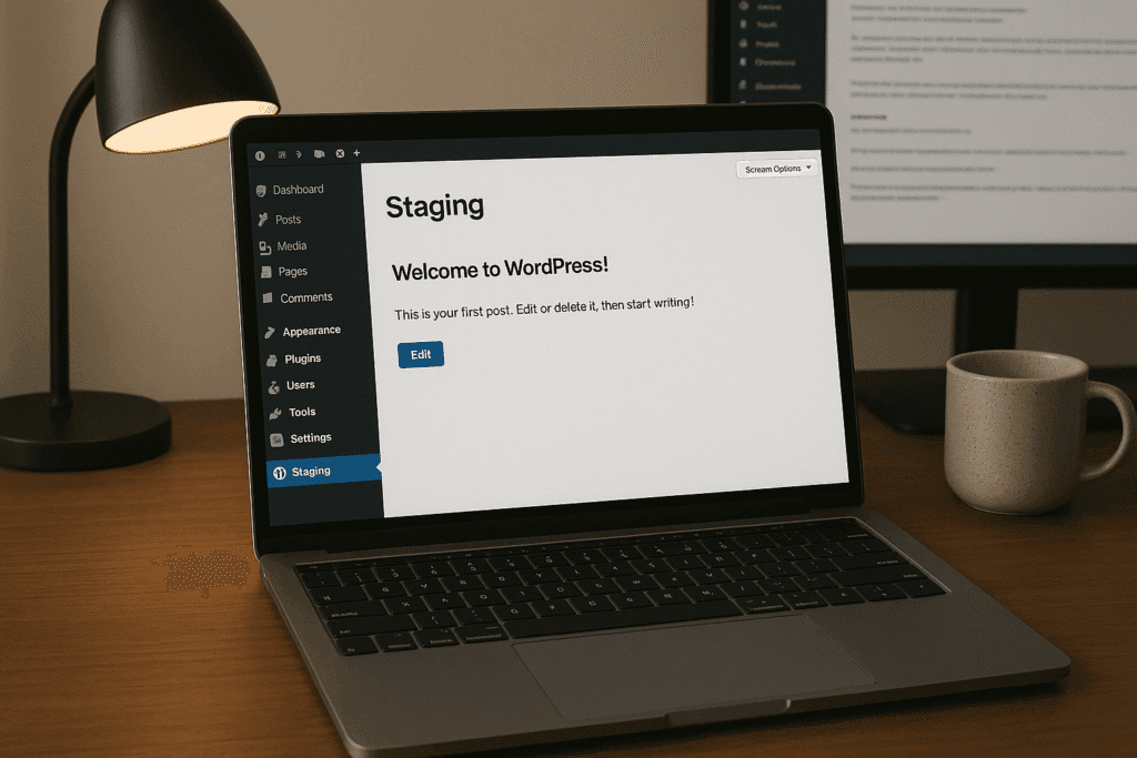 środowisko testowe staging wordpress